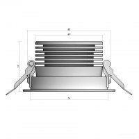 Armatürler HOKASU DOT Spin DTW noPS (RAL9005 — 2.2-4K/10W/60deg/CRI97)