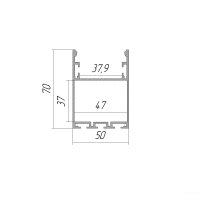 Profil HOKASU 50/70 ral9005 (difüzörsüz) — 5000mm