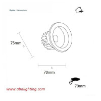 Gömme aydınlatma POINT 10w 4000K RAL9010