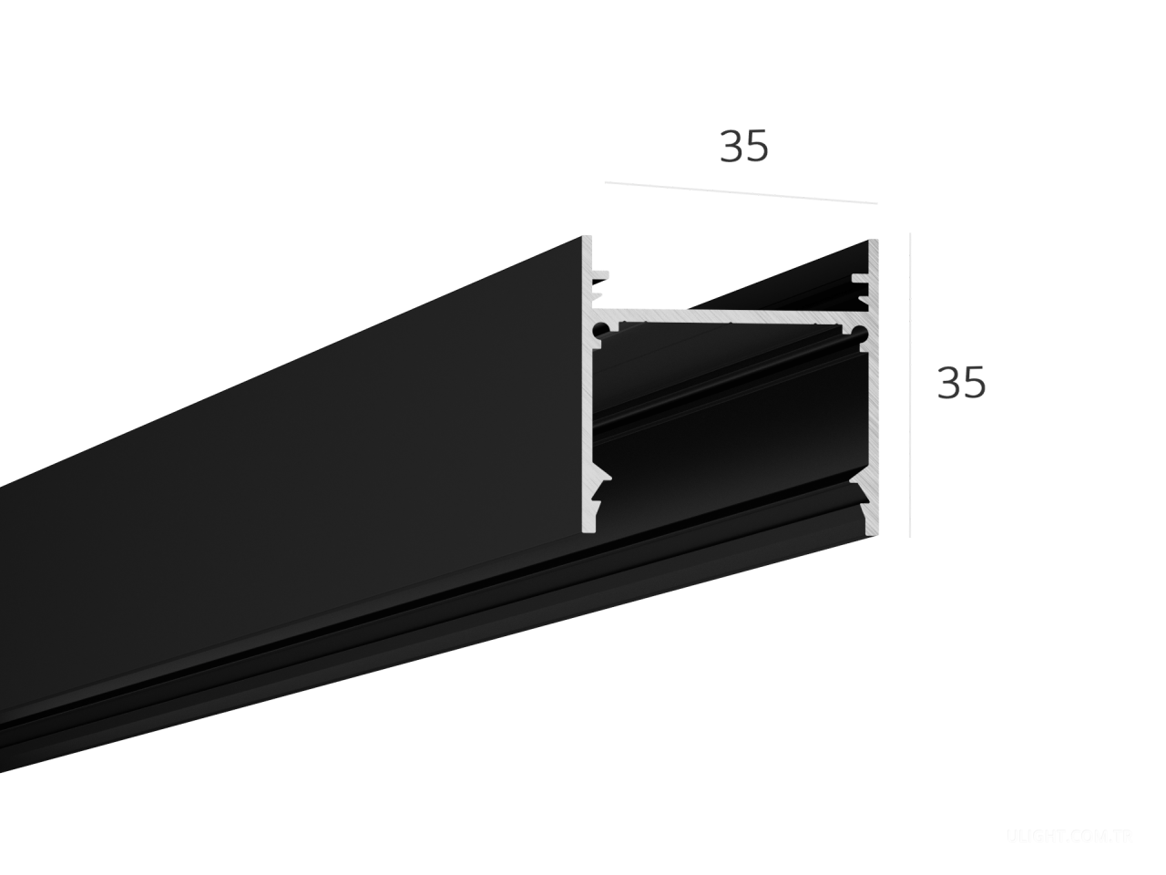 Profil HOKASU S35 ral9005 (difüzörsüz) — 6000mm