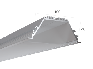 Alüminyum LED profil LINE 10040 IN S LT70 (difuzorlu) — 3000mm