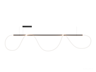 Askılı armatürler HOKASU GhostLight (ral9005/2500mm — 3K/96.8W/5000mm/360deg)