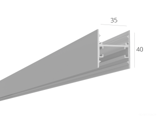 Profil HOKASU 35/40 U&D ral9003 (difüzörsüz) — 2000mm