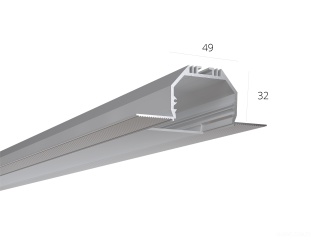 Profil HOKASU 49/32 edgeless LT70 (difuzorlu) — 5000mm