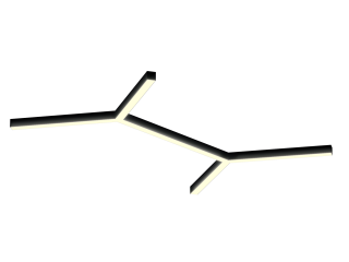 Armatürler HOKASU Molecule S50 (RAL9005/6x634mm/LT70 — 3K/80W)