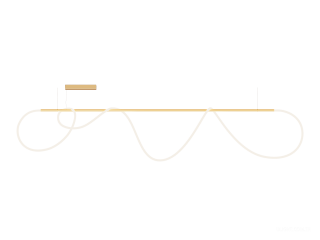 Askılı armatürler HOKASU GhostLight (GOLD/3000mm — 3K/110W/6000mm/360deg)