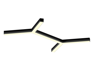 Armatürler HOKASU Molecule S50 (RAL9005/6x410mm/LT70 — 3K/52W)