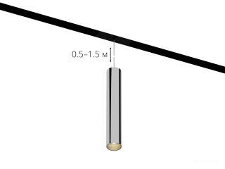 Armatürler HOKASU OneLine Tube Hang (SILVER/D55/320mm — 4K/10W/38deg)