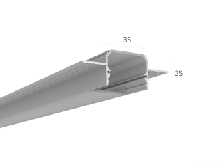 Alüminyum LED profil LINE 3525 FANTOM LT70 (difuzorlu) — 2500mm