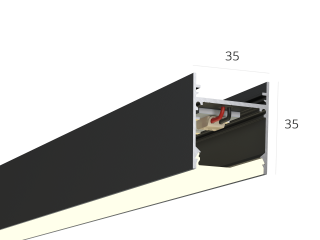 Lineer armatürler HOKASU S35 (RAL9005/800mm/LT70 - 4K)