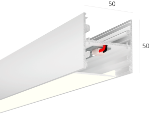 Lineer armatürler HOKASU S50 U&D noPS (RAL9003/500mm/LT70 — 4K/11W)