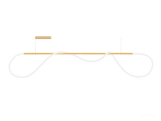 Askılı armatürler HOKASU GhostLight (GOLD/2000mm — 3K/77W/4000mm/360deg)