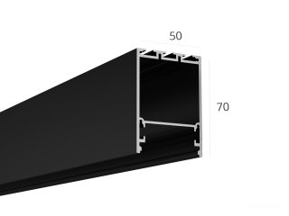 Profil HOKASU 50/70 ral9005 (difüzörsüz) — 6000mm