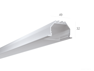 Alüminyum LED profil LINE 4932 IN ral9003 LT70 (difuzorlu) — 2000mm