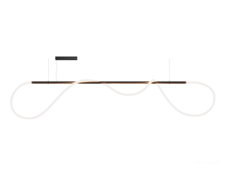 Askılı armatürler HOKASU GhostLight (ral9005/2000mm — 3K/77W/4000mm/360deg)