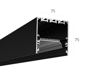 Profil HOKASU S75 ral9005 (difüzörsüz) — 5000mm