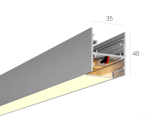 Lineer armatürler HOKASU 35/40 U&D noPS (Anod/750mm/LT70 — 3K/17W)