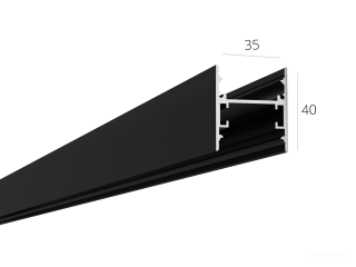 Profil HOKASU 35/40 U&D ral9005 (difüzörsüz) — 2000mm