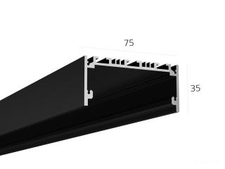 Profil HOKASU 75/35 ral9005 (difüzörsüz) — 6000mm