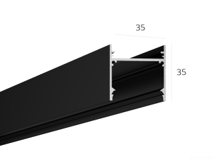 Profil HOKASU S35 ral9005 (difüzörsüz) — 2000mm