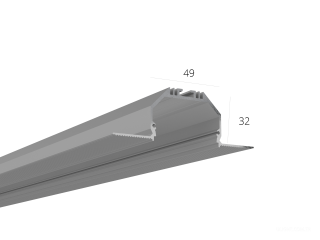 Profil HOKASU 49/32 edgeless (difüzörsüz) — 5000mm