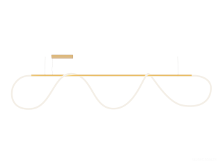 Askılı armatürler HOKASU GhostLight (GOLD/2500mm — 3K/96.8W/5000mm/360deg)