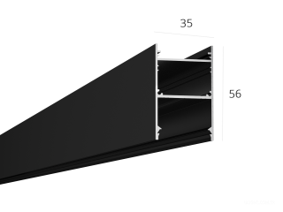 Profil HOKASU 35/56 ral9005 (difüzörsüz) — 3000mm