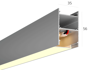 Lineer armatürler HOKASU 35/56 (Anod/3000mm/LT70 — 3K/66W)