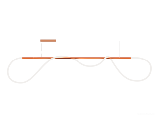 Askılı armatürler HOKASU GhostLight (COPPER/2000mm — 3K/77W/4000mm/360deg)