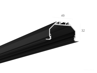 Profil HOKASU 49/32 IN ral9005 (difüzörsüz) — 2500mm