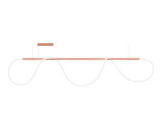 Askılı armatürler HOKASU GhostLight (COPPER/2500mm — 3K/96.8W/5000mm/360deg)