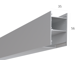 Alüminyum LED profil LINE 3556 S LT70 (difuzorlu) — 2000mm