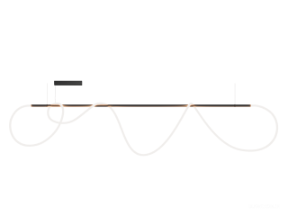 Askılı armatürler HOKASU GhostLight (ral9005/3000mm — 3K/110W/6000mm/360deg)