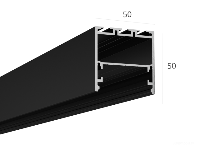 Profil HOKASU S50 ral9005 (difüzörsüz) — 6000mm