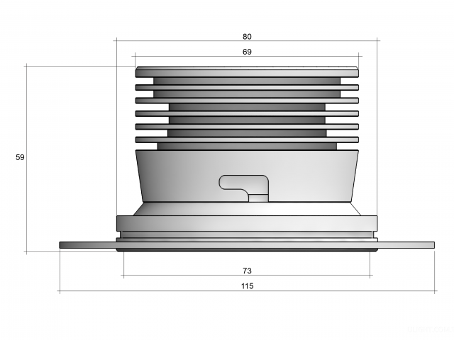 Armatürler HOKASU DOT Edgeless (RAL9005 — 3K/10W/60deg/CRI90)