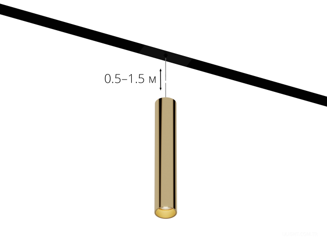 Armatürler HOKASU OneLine Tube Hang (GOLD/D55/320mm — 3K/10W/10deg)