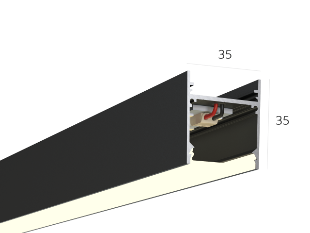 Lineer armatürler HOKASU S35 noPS (RAL9005/500mm/LT70 — 4K/11W)