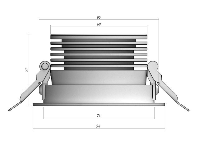 Armatürler HOKASU DOT Spin DTW noPS (RAL9005 — 2.2-4K/10W/60deg/CRI97)