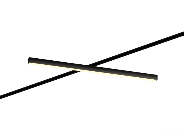 Raylı armatürler HOKASU S50 TR2 (RAL9005/1000mm/Prizma — 3K/38W)