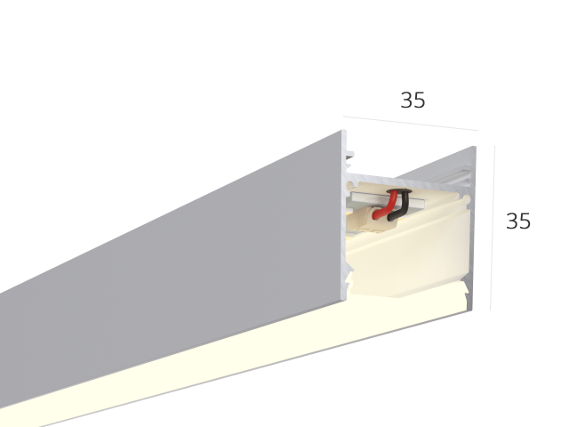 Lineer armatürler LINE 3535 (RAL9003/500mm/LT70 — 4K/7W) fotoğraf:1