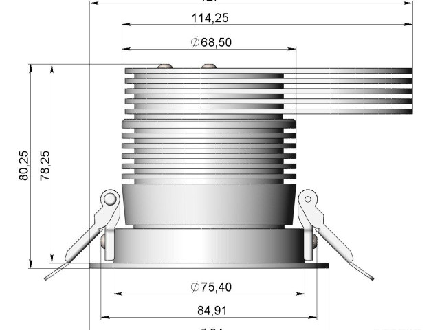 Armatürler HOKASU DOT (RAL9003 — 3K/10W/60deg/CRI90)