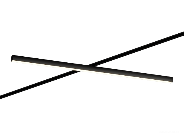 Raylı armatürler HOKASU S50 TR2 (RAL9005/1250mm/Prizma — 4K/48W)