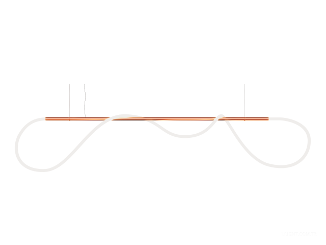 Askılı armatürler HOKASU GhostLight (COPPER/2000mm — 3K/77W/4000mm/360deg)