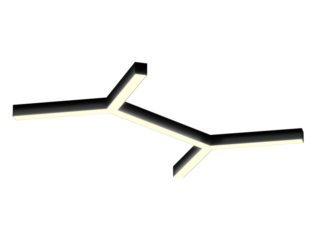 Armatürler HOKASU Molecule S50 (RAL9005/6x410mm/LT70 — 3K/52W)