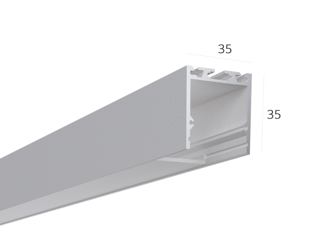 Profil HOKASU S35 W LT70 (difuzorlu) — 2500mm