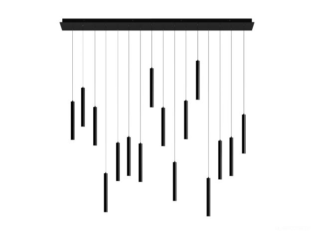 Askılı armatürler HOKASU PL15 (RAL9005/D40/320mm — 4K/80W/60deg)