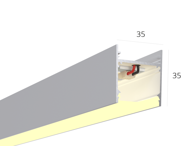 Lineer armatürler LINE 3535 (RAL9003/500mm/LT70 — 3K/7W) fotoğraf:1