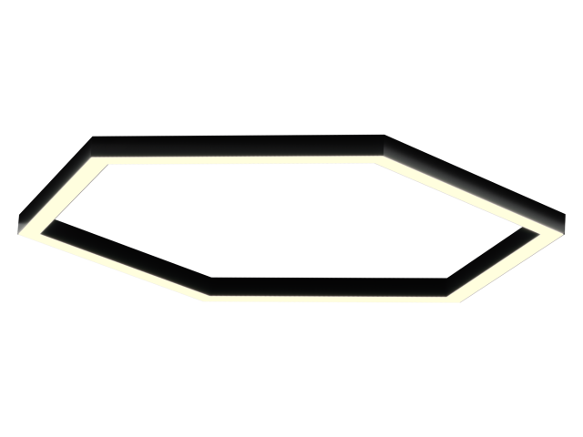 Armatürler HOKASU Hexagon S50 (RAL9005/634*6mm/LT70 — 3K/80W)