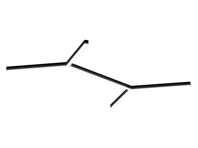 Armatürler HOKASU Molecule S50 (RAL9005/6x819mm/LT70 — 4K/104W)