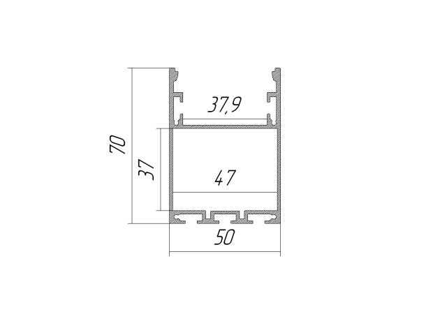 Alüminyum LED profil LINE 5070 | ad757cc9f7de6f1ea4e51384e970666c